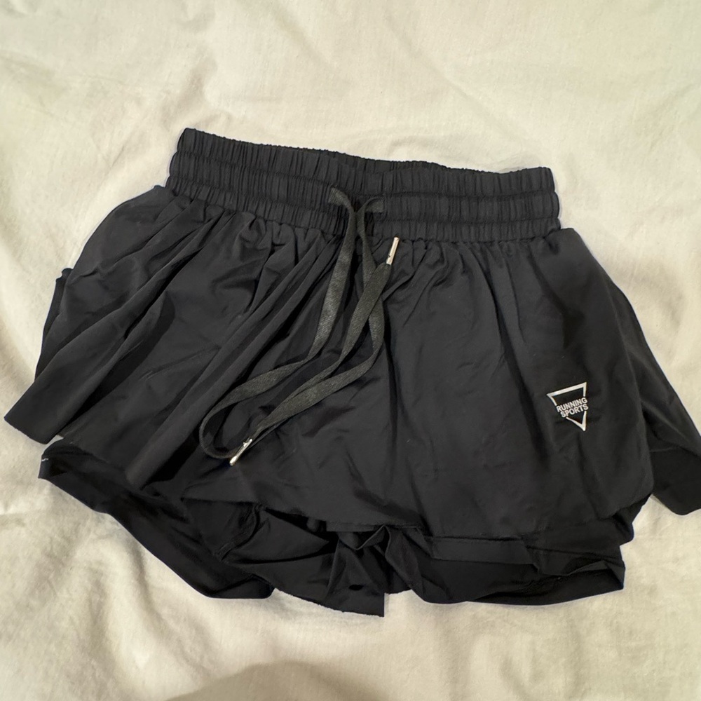 Black flowy shorts
